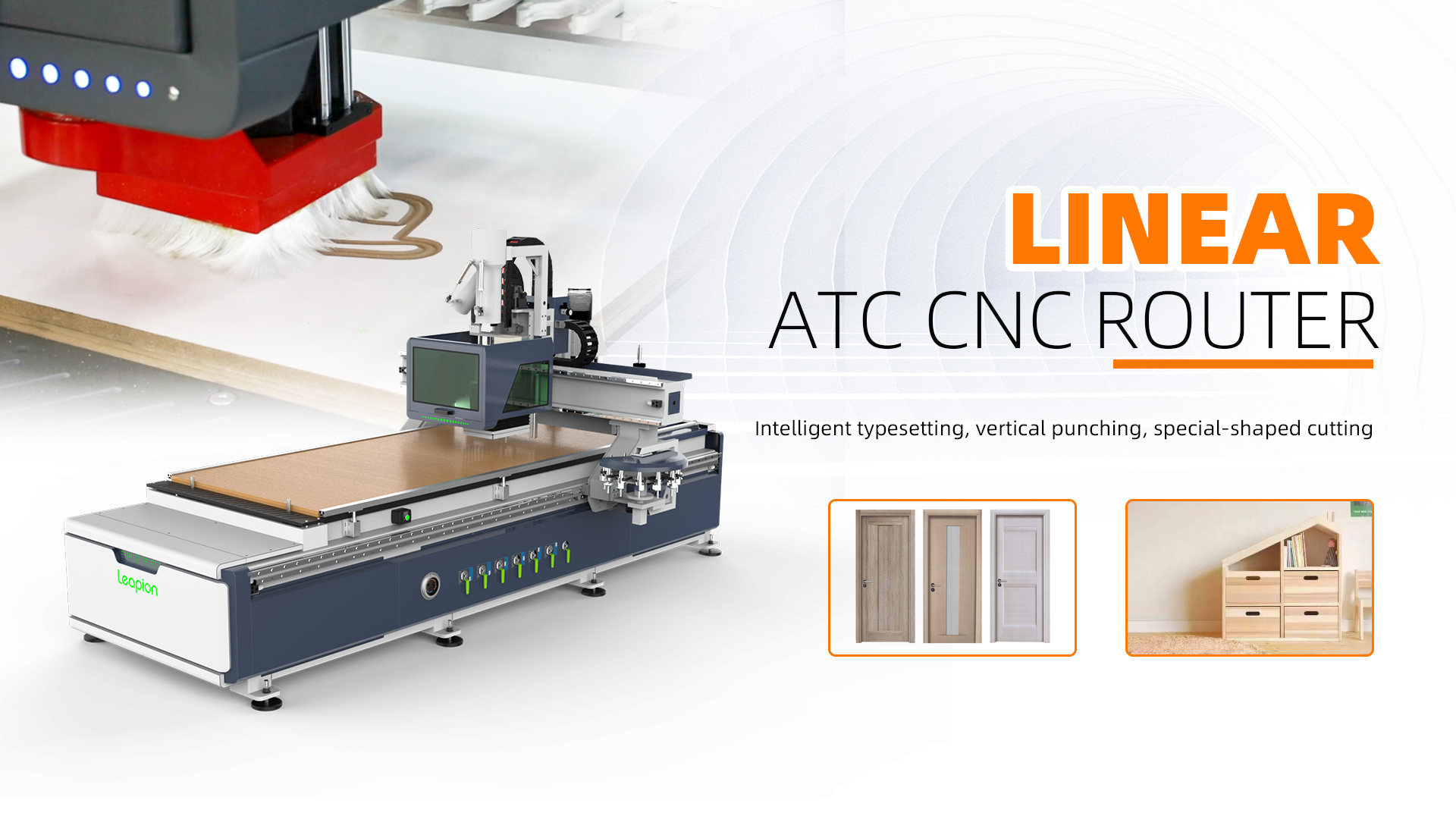 Leapion Rotary Carousel ATC Wood CNC Router Video